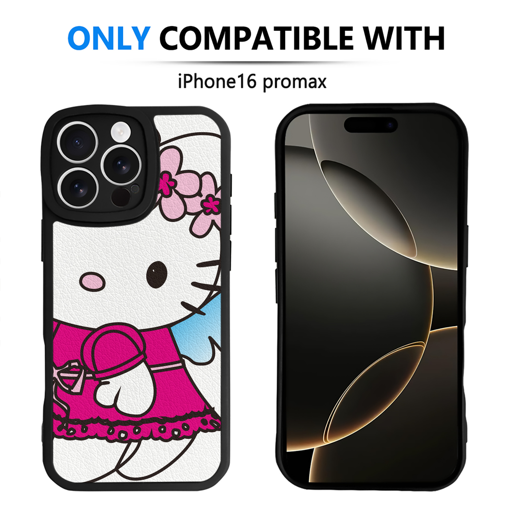 （画像用） Hello Kitty ハローキティ 【iPhone 16シリーズ対応】シリコンスマホケース（レザー調） 材質：シリコン